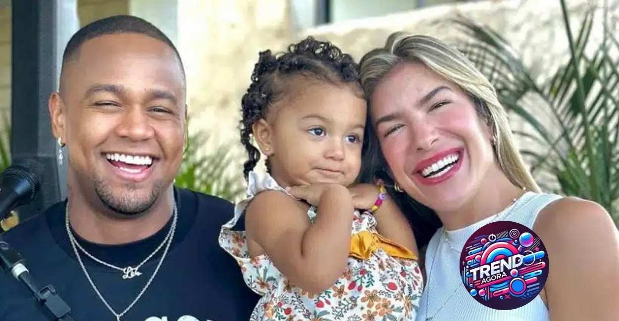 Léo Santana e lori improta e filha