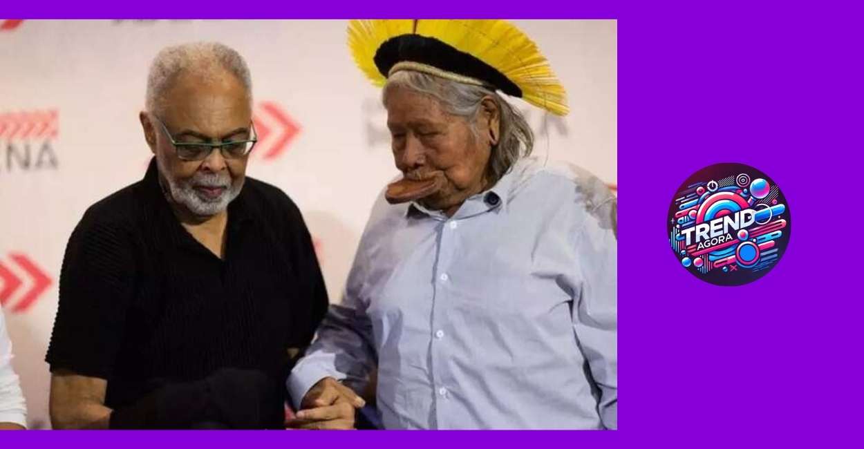 Gilberto Gil e cacique Naomi