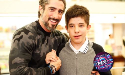 Marcos Mion e filho Leon